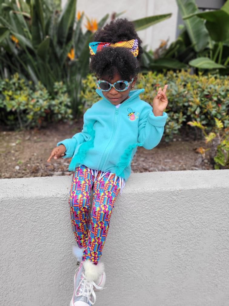 Kente Get Enough Print Fleece Lined Leggings | Orijin Bees