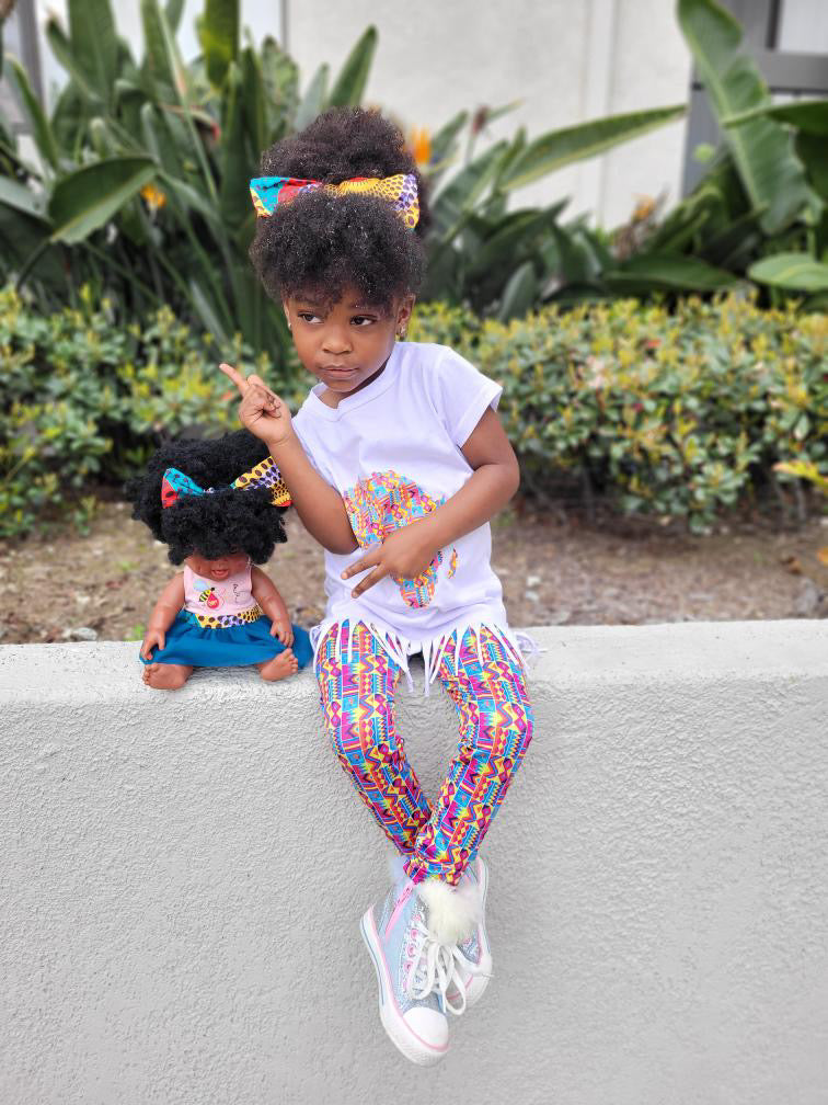 Kente Get Enough Print Fleece Lined Leggings | Orijin Bees