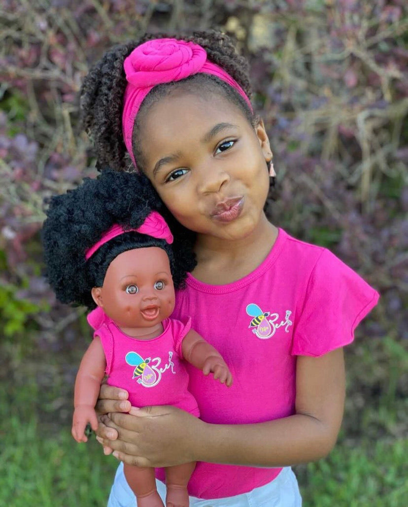 Matching Girl/Doll Romper & Headbands Set (doll sold separately)