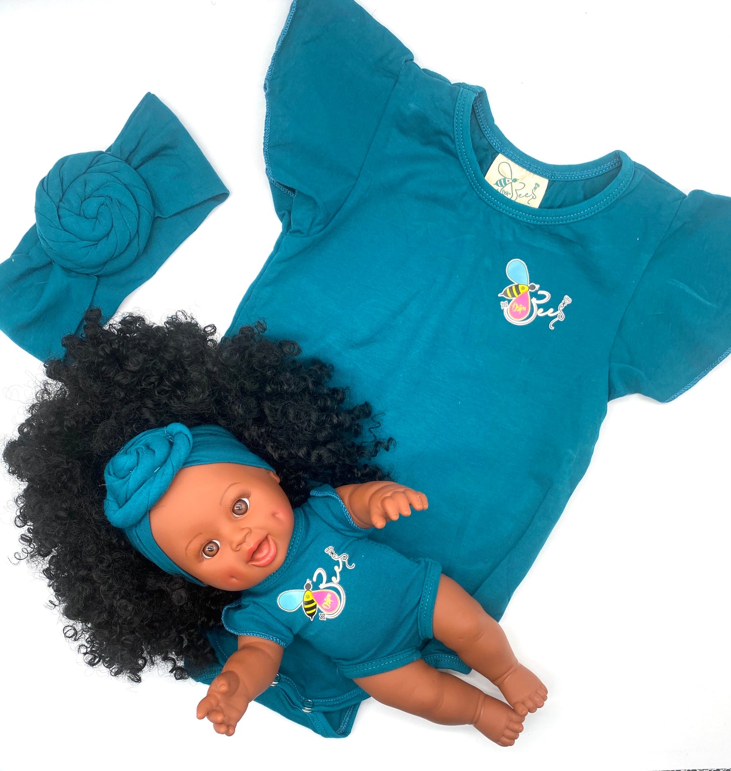 Matching Girl/Doll Romper & Headbands Set (doll sold separately) | Orijin Bees