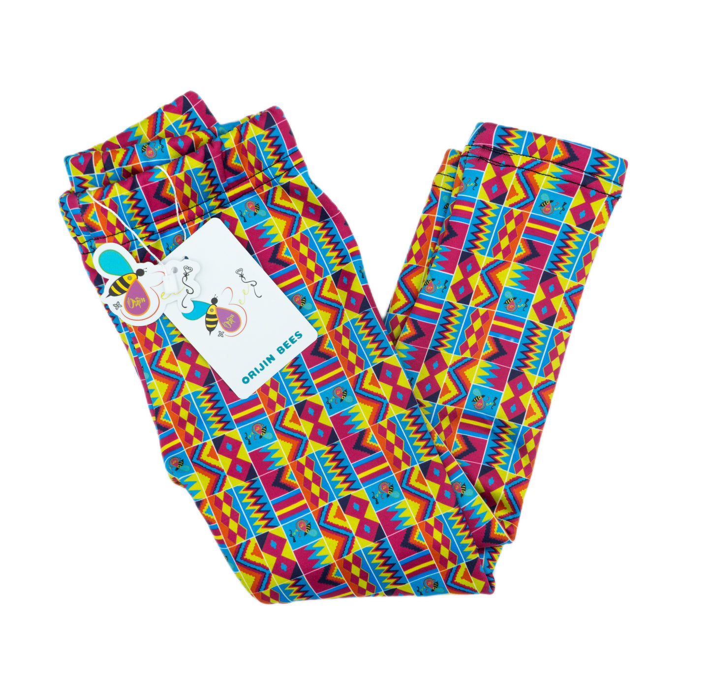 Kente Get Enough Print Fleece Lined Leggings | Orijin Bees
