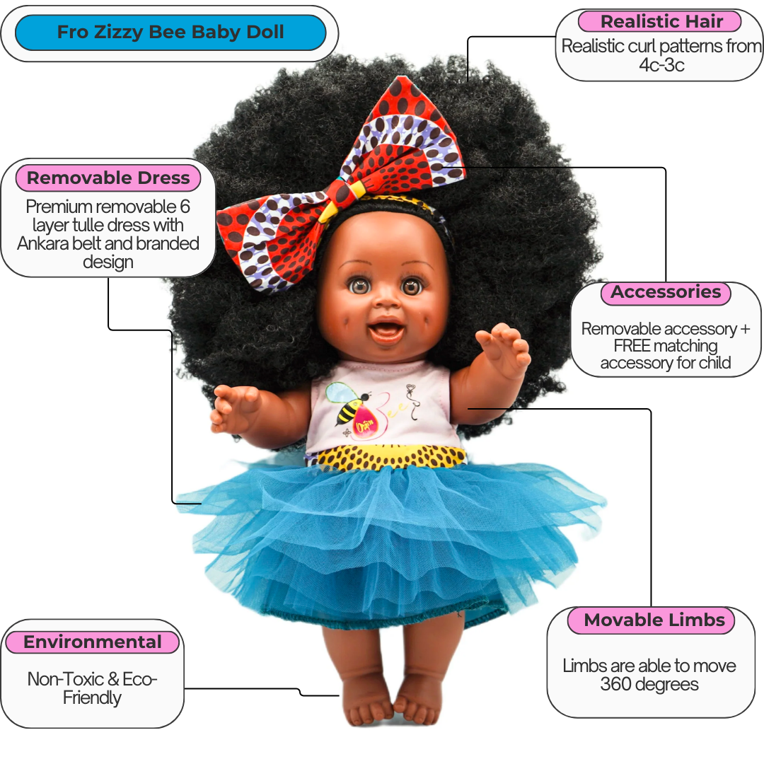 Fro Zizzy Bee Baby Doll