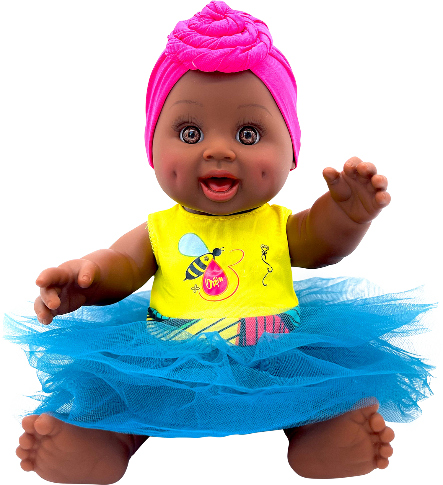 Melanin Joy Bee Baby Doll | Multi-Cultural Doll | Afro-American Baby Doll | Biracial Doll | Orijin Bees