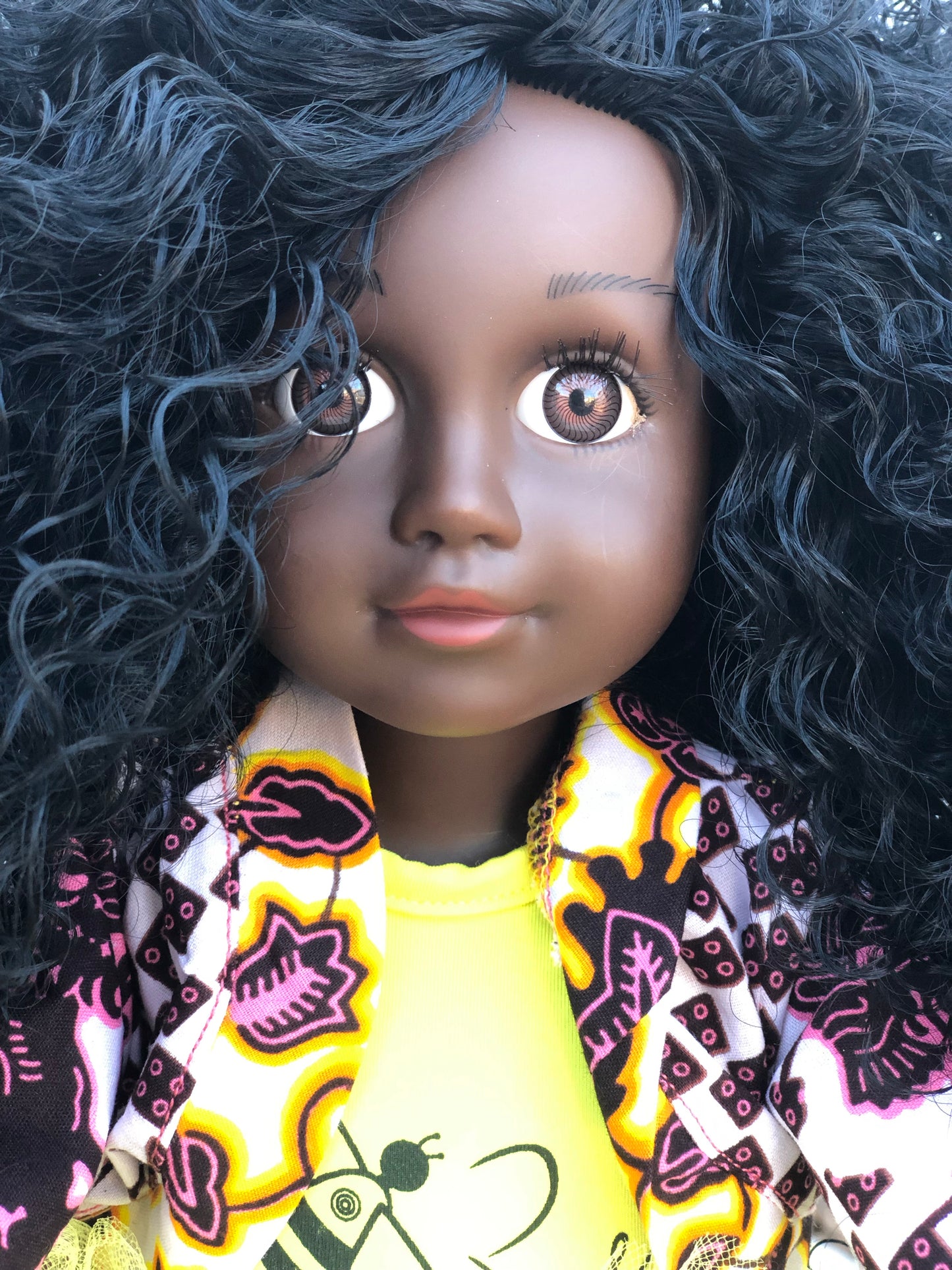 Curl Girlfriend Trudy -  African American Black Latino Hispanic Biracial Multicultural Curly Natural Hair 18 inch Fashion Doll | Orijin Bees
