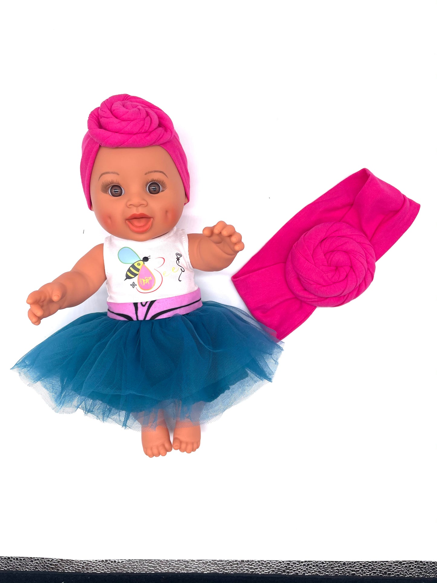 Blissfull Bella Bee Baby Doll | Hairless Baby Doll for Kids | African American Doll | Orijin Bees