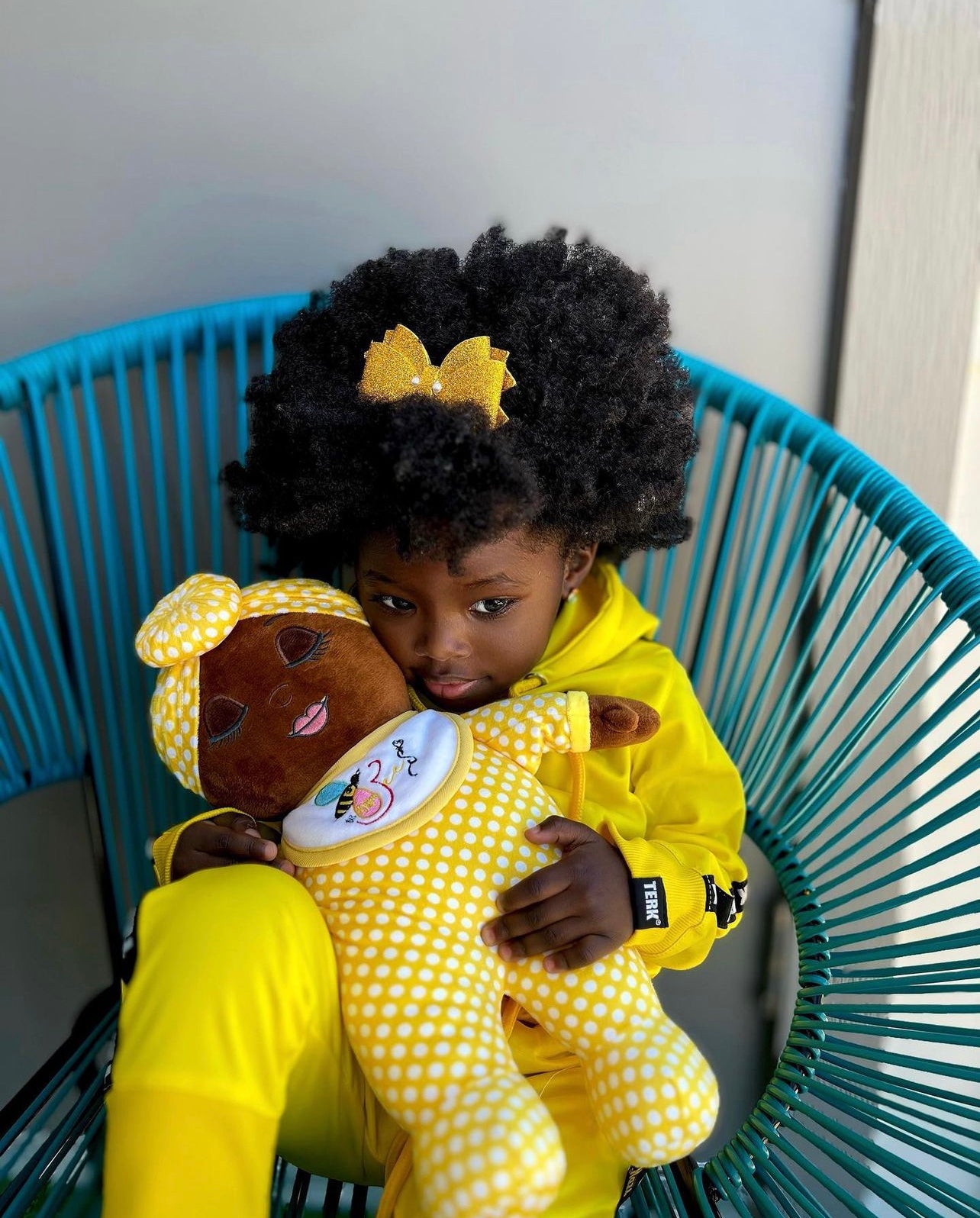 Nu'Bee Plush Baby Doll - Yellow