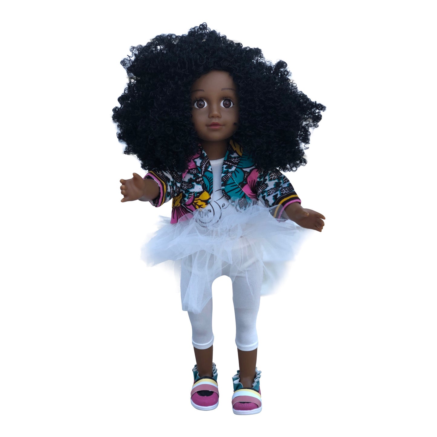 Curl Girlfriend Laila -  African American Black Latino Hispanic Biracial Multicultural Curly Natural Hair 18 inch Fashion Doll